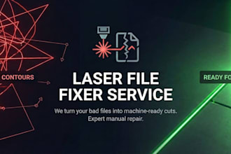fix, clean, and prepare your vector files for laser cutting or engraving