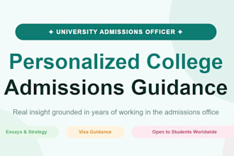 be your professional admissions officer
