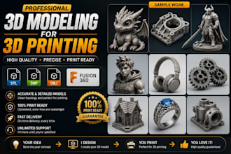create a 3d model for 3d printing stl file 3mf obj fusion 360