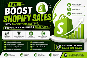 boost shopify sales with shopify marketing, ecommerce marketing and sales funnel