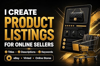 write optimized ebay, vinted and marketplace product listings