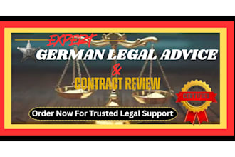 be your german lawyer for german legal advice and german tax law