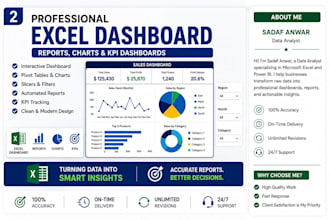 create professional excel dashboard, reports and charts