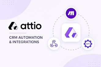 setup attio CRM, make com automation and API integration