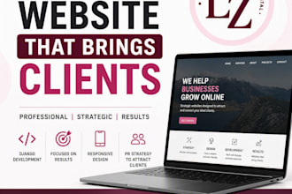 create a django website that attracts clients with PR strategy