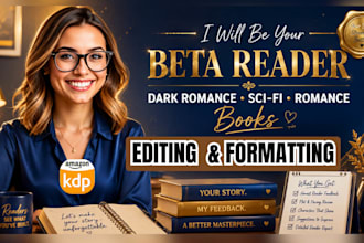 beta read dark romance and critique fantasy, horror, memoir book beta reader