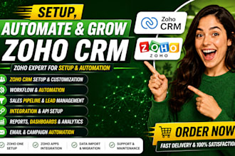 zoho CRM setup, zoho automation, zoho campaigns workflow, integration, zoho one
