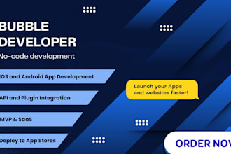 bubble io mobile app developer, bubble web app bubble mvp, saas, API integration