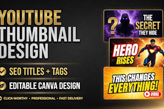 design youtube thumbnails with SEO titles and tags