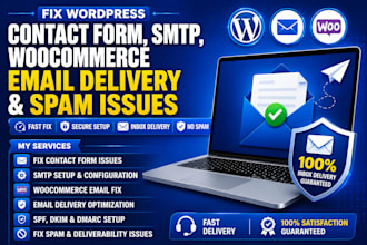 fix wordpress contact form, SMTP woocommerce email delivery and spam issues