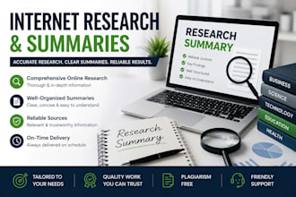 do online research for your project