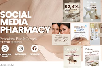 design professional social media posts for pharmacies