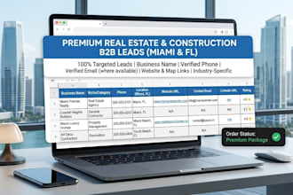 provide premium b2b lead generation for real estate and construction