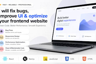 fix bugs, improve UI and optimize your frontend website