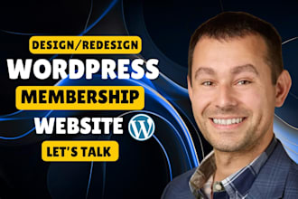 build wordpress membership website, lms website and subscription website