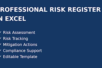 create a professional risk register in excel