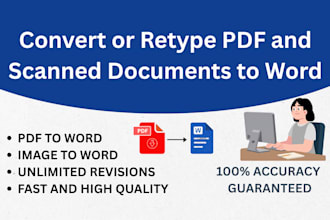do fast typing, pdf to word conversion and image to word