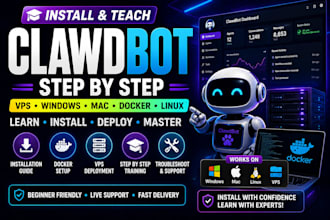 install and teach clawdbot setup on vps windows mac docker step by step