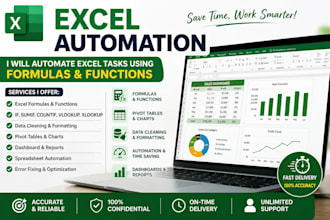 automate excel tasks using formulas and functions