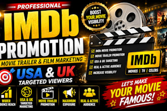 do movie promotion grow starmeter actor profile, movie trailer, imdb promotion