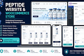 fda compliant peptide website research peptide woocommerce wordpress website