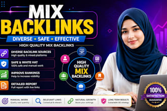 provide 300 SEO mix backlinks