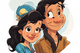 make couple portrait illustrations