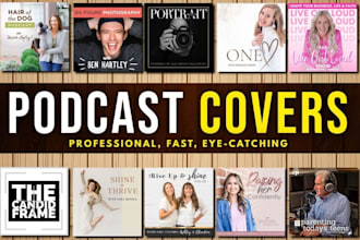 design a podcast logo and cover art
