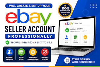open ebay store, ebay account creation, high limits ebay seller account