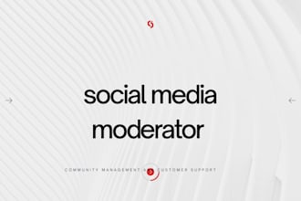 social media moderator and customer support specialist