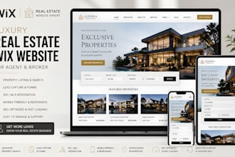 do luxury real estate wix website for agent broker property listing lead capture