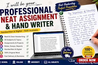 write hand written study note and assignments gracefully,