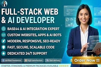 build ai website or fix base44 web app as full stack developer