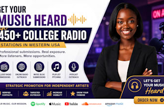 submit your music to 450 verified western USA college radio station