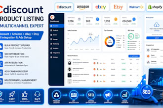 upload product to cdiscount marketplace bulk amazon ebay etsy product SEO upload