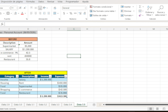 organize your personal or business finances in excel
