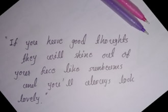 provide professional handwriting and translation services