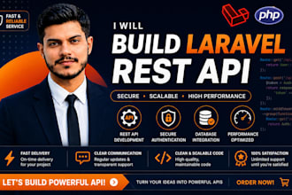 build a laravel rest API with authentication, crud and database design