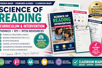 science of reading curriculum phonics intervention and rti resources lesson plan