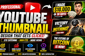 design high CTR youtube thumbnails