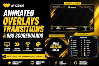 design animated whatnot overlays transitions and obs scoreboards