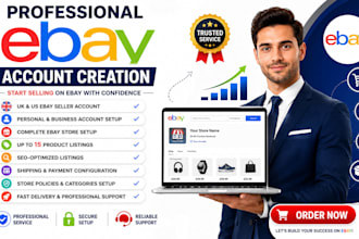 create a verified ebay seller account professionally