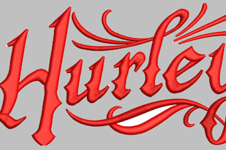 do expert embroidery digitizing logo design in dst, pes file