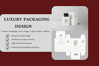 create product packaging design, box design amazon box and product label design