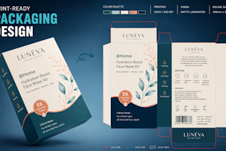 convert ai packaging design to print ready vector and dieline