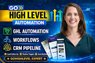setup gohighlevel automation, gohighlevel workflows and pipeline as ghl expert