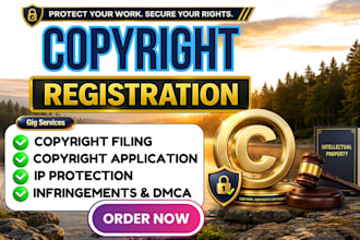 file and register your copyright, trademark, and patent application