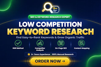 do low competition keyword research for SEO ranking