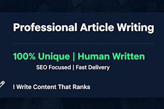 write SEO blog post, article and website content