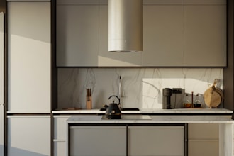 design a modern realistic kitchen interior in blender